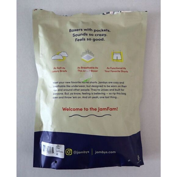 Jambys Unisex Sz 2XL Cerulean Blue Soft Breathable Boxer Shorts w/Pockets - Picture 9 of 10